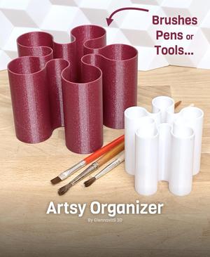 Artsy Organizer (Brush, pen or tool desktop stand)