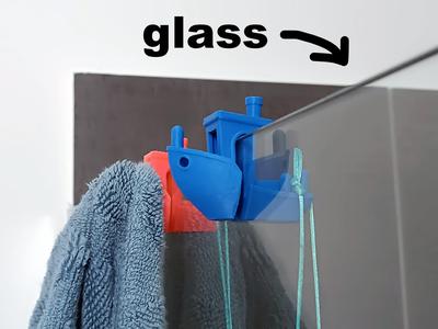 Benchy Glass Shower Towel Hook