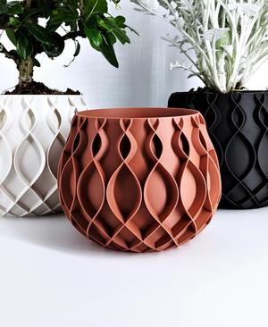 Plant Pot "Bellvere" | Small Planter for Succulents & Big Garden Pots | Drain Tray Version included