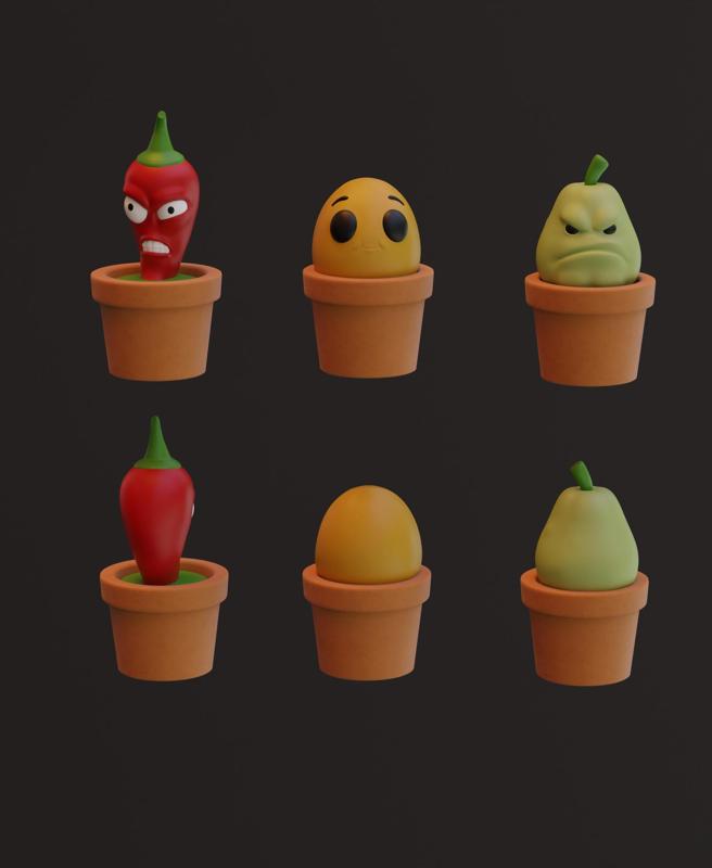 Jalapeno, Wall-out, Squash - Multicolor - Plants and Zombie
