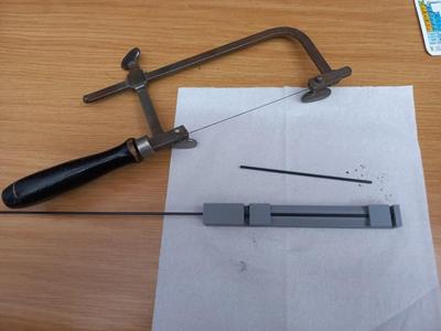 Rod cutting jig - for 100 mm x 2 mm diameter (FreeCAD file included)