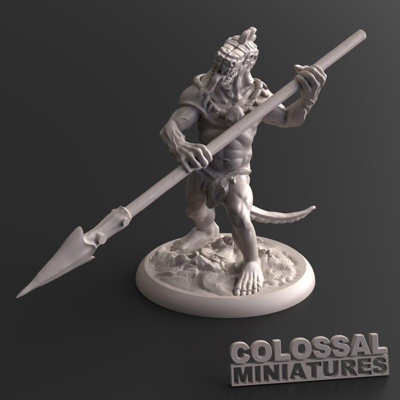 Lizardfolk Male Spear Two Handed A