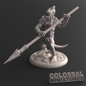 Lizardfolk Male Spear Two Handed A