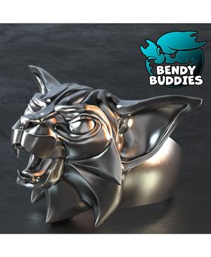 Cat Ring / Kitty Spirit Jewelry Pre-Supported / Feline Animal Accessory / Gothic Alchemy Decoration