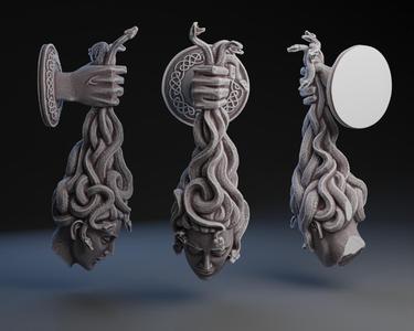 Hand Holding Medusa's Head