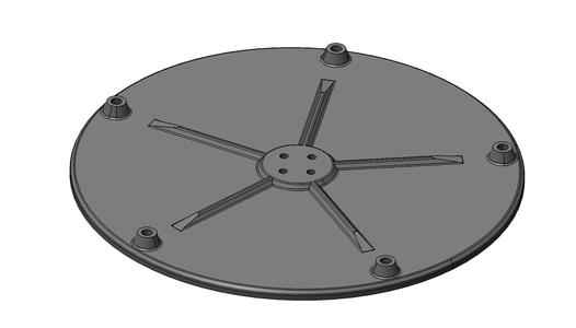 Ardumower cutting disc with 5 blades