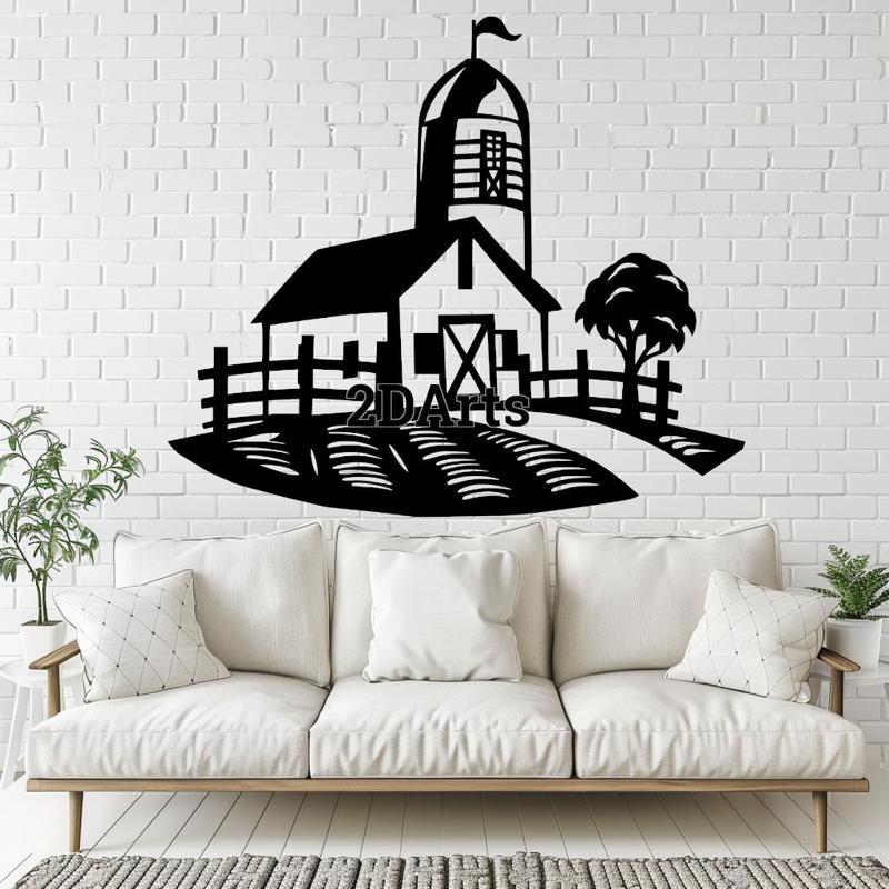 Farm 2D Wall Art/Window Art - Digital STL & SVG Files for 3D Printing and Laser Cutting