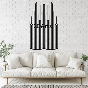 Abstract City 2D Wall Art/Window Art - Digital STL & SVG Files for 3D Printing and Laser Cutting