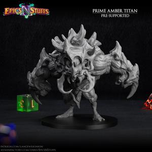 Prime Amber Titan Miniature - pre-supported