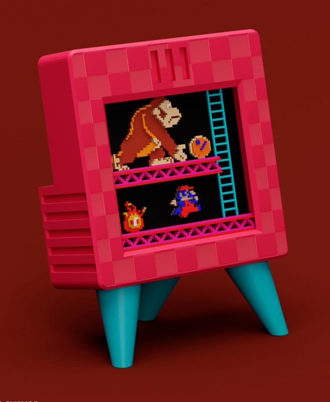 DONKEY KONG - Pixel Voxel Art Frame (No support, 3MF included)