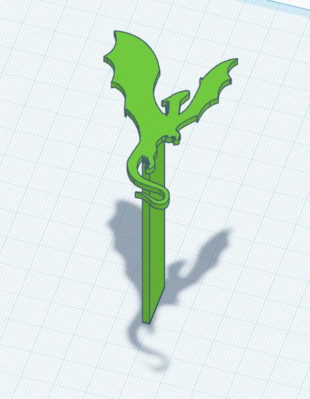 Dragon Halo Bookmark 11.stl