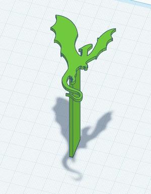 Dragon Halo Bookmark 11.stl