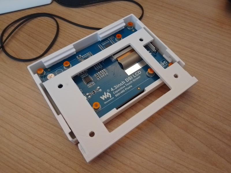 Waveshare 4.3" IPS DSI display for Raspberry Pi wall mount case