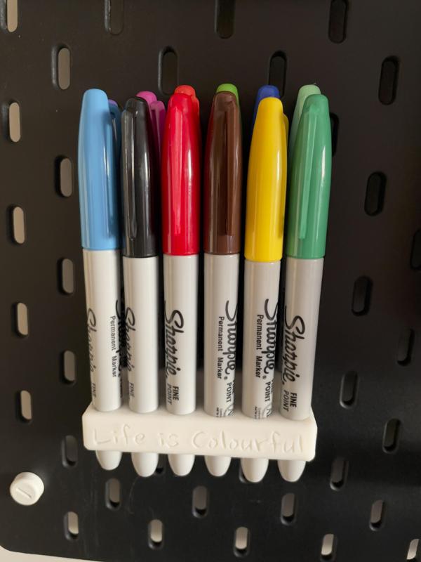 Sharpie/Pencil Holder for IKEA Skådis Pegboard