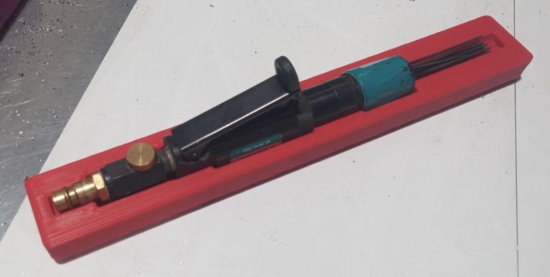 Gridfinity Aircraft NE Mini Pro / Hazet 9035M-5 needle scaler (1x7)