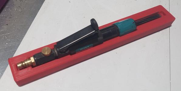 Gridfinity Aircraft NE Mini Pro / Hazet 9035M-5 needle scaler (1x7)