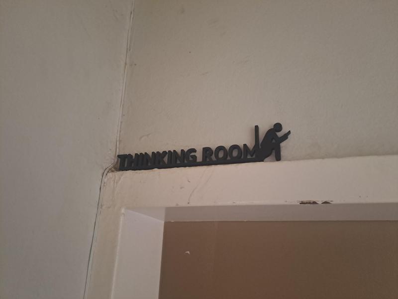 Thinking Room- Toilet sign