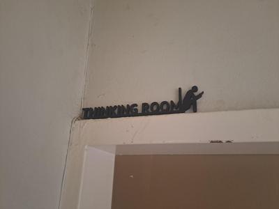 Thinking Room- Toilet sign
