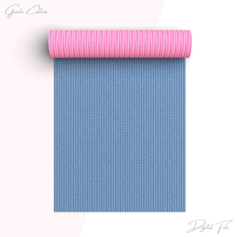 Knit Texture Roller For Polymer Clay, Fabric Clay Texture Rolling Pin, Polymer Clay Tool, No: 1417