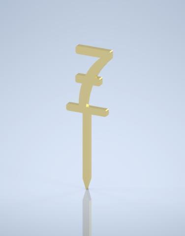 Birthday number 7 for cake (easy to print)