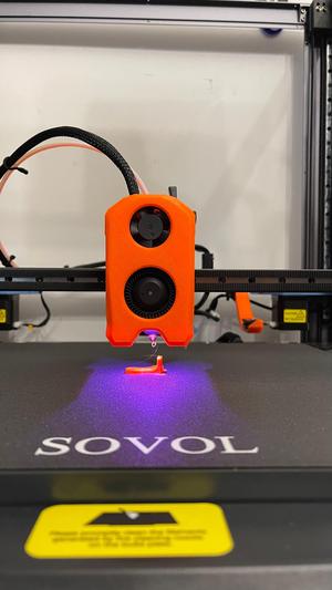SV08 CN3D Shroud V3 Extra : Fan, Magnets Klicky + LED