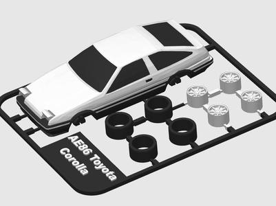 AE86 Toyota Corolla Trueno kit card