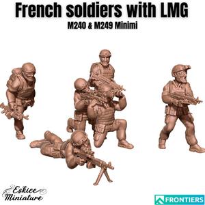 Modern French with LMG (minimi & m240) - 28mm