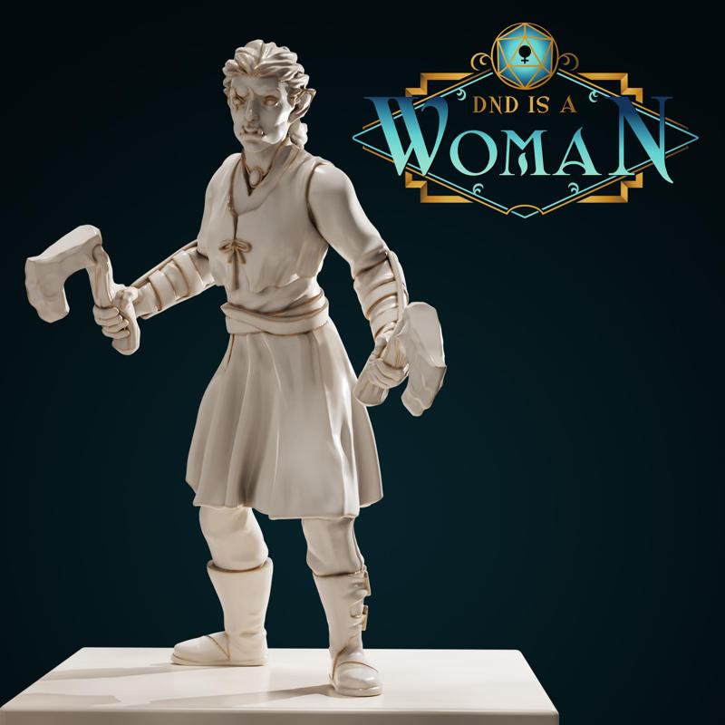 Half-Orc Ranger - Zanda - 28/32mm and 75mm