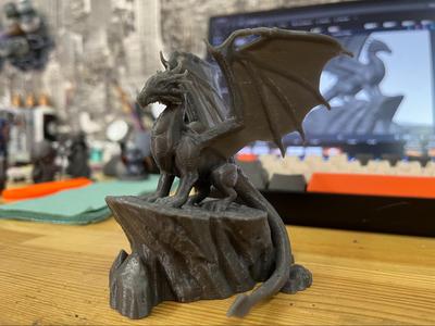 Dragon on Rock 