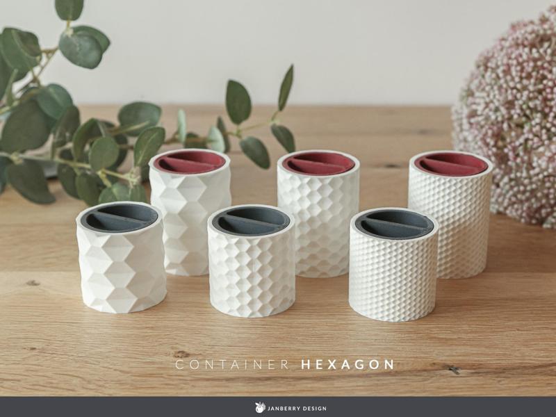 Small Storage Container - Hexagon