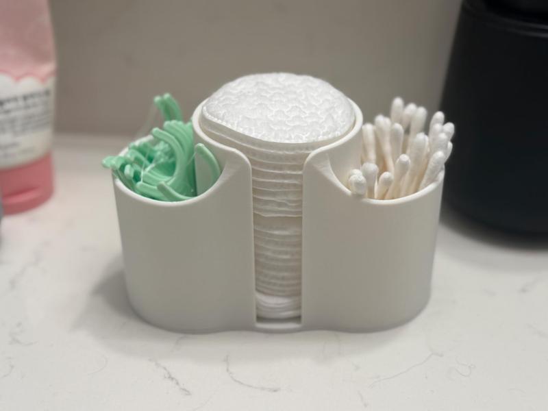 Stylish Cotton Pad, Floss Stick and QTIP Holder