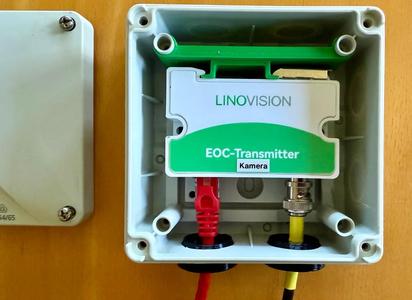 Halter für eine Linovision PoE in Verteilerdose   