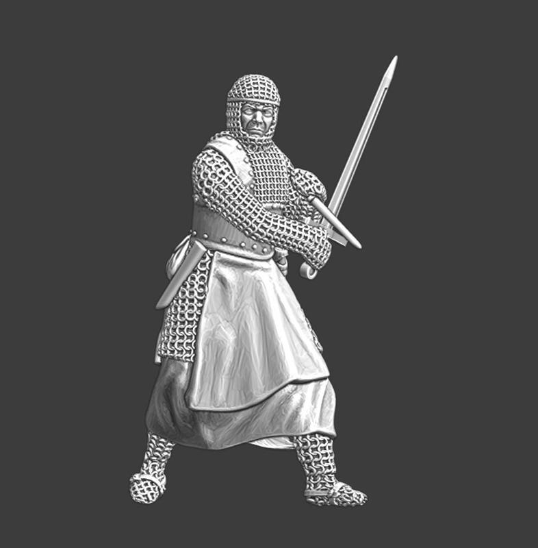 Medieval crusader knight - close combat