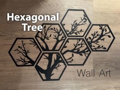 Hexagonal Tree Wall Art