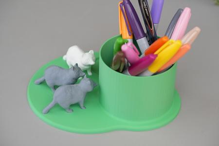Raccoon pen holder