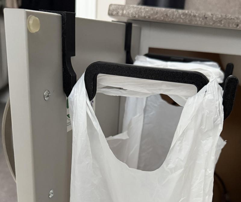Cabinet Door Grocery Trash Bag Holder
