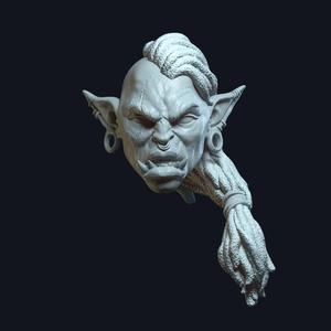 Female Orc v2 Action Figure Head