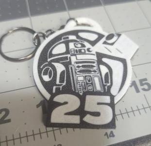 R2-D2 25th Anniversary Brick Keychain