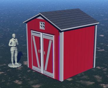 American Backyard Shed Type 1 - HO Scale (1:87)