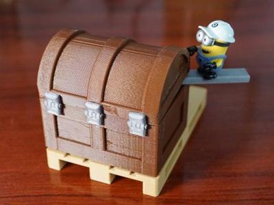 Pirate Chest 1/2, 80x60x40mm, V2, pallet compatible, stackable