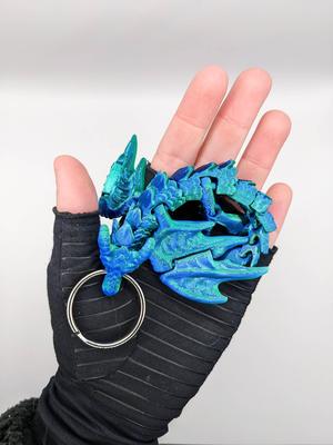Baby Flexi Ram Horn Dragon Keychain
