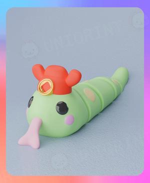 Flexi Snake: God of Wealth Keychain (Single Color)