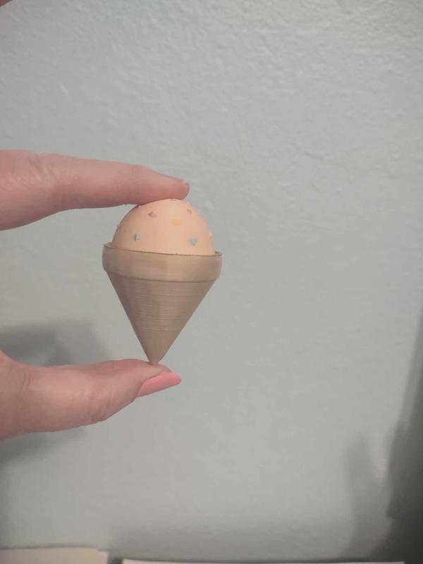 Ice cream cone clicker keychain