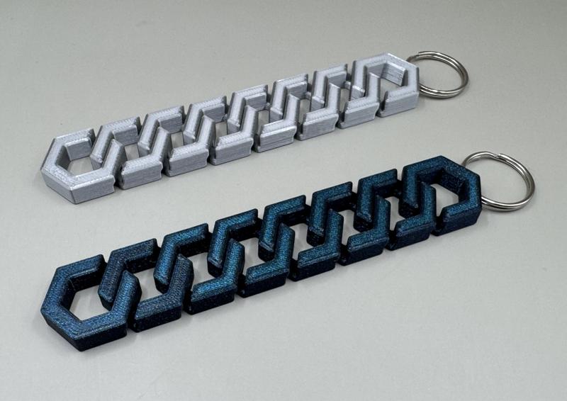 Hexagonal Articulated Flexi Keychain V2