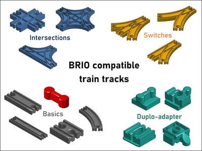 BRIO compatible tracks and adapter