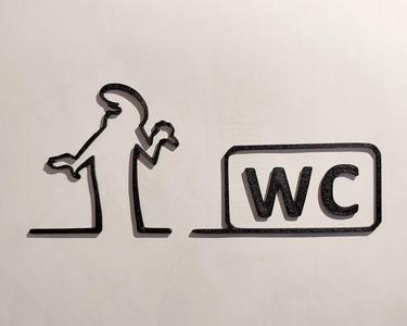 WC door hanger from the iconic cartoon "La Linea" Balum Balum.   