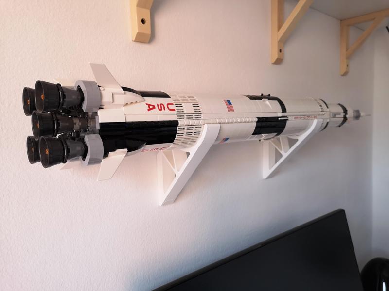 LEGO Saturn V wall hooks (updated)