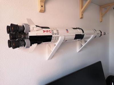 LEGO Saturn V wall hooks (updated)
