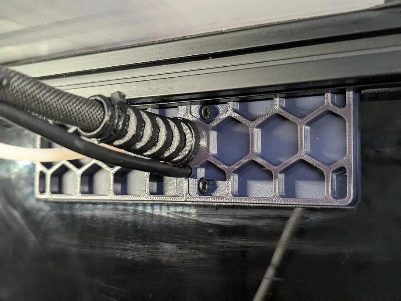 Split Voron Exhaust Cover with Bowden and PUG Umbilical Pass-Through Mounts   