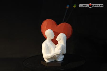 Couple Heart Penstand